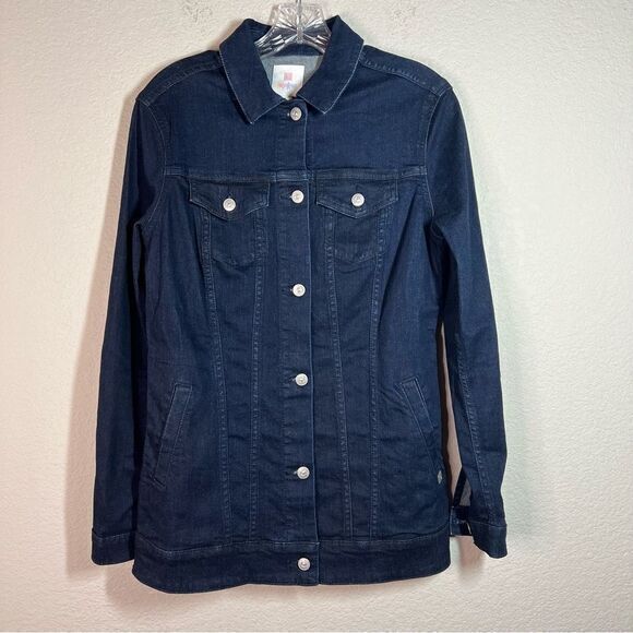 LulLaRoe Blue Button Up Denim Jacket Womens Small Darkwash‎ - Picture 1 of 6